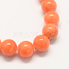 Natural Dyed Yellow Jade Gemstone Bead Strands G-R271-4mm-Y31-2