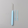 Plastic & Iron Bent Tip Crochet Needle TOOL-WH0159-06B-1
