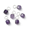 Natural Amethyst Pendants PALLOY-JF05300-01-2