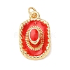 Brass Enamel Pendants KK-K408-66G-2