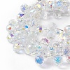 Transparent Electroplate Glass Beads Strands EGLA-F152A-AB02-3