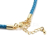 Braided Round Imitation Leather Bracelets Making BJEW-H610-01G-13-2