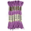 6Bundles Polyester Embroidery Floss OCOR-YW0001-25F-1