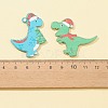 4Pcs 4 Styles Printed Opaque Acrylic Pendants MACR-FS0001-55-4