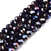 Electroplate Glass Beads Strands EGLA-A044-T6mm-B15-1