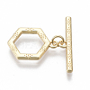 Brass Toggle Clasps KK-S348-465-NF-2