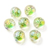 UV Plating Rainbow Iridescent Acrylic Beads OACR-A014-02F-1
