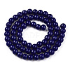 Opaque Solid Color Glass Beads Strands GLAA-T032-P6mm-03-3