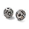 Brass Micro Pave Cubic Zirconia Beads KK-L229-024P-2
