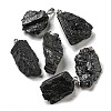 Natural Black Tourmaline Pendants LS-G-F739-01P-2