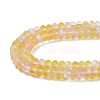 Frosted Transparent Glass Beads Strands FGLA-M002-01G-3
