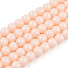Opaque Solid Color Glass Beads Strands LS-GLAA-T032-P4mm-09-1