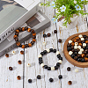 200Pcs 4 Colors Natural Wooden Beads WOOD-SC0001-74-4