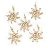SHEGRACE Brass Micro Pave Clear Cubic Zirconia Pendants XGRQ3P135-635G-1