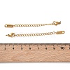 201 Stainless Steel Curb Chain Extender SA-CBA0FDA-01G-12-3