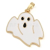 Halloween Rack Plating Brass Enamel Pendants KK-U032-11A-G-1