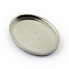Tarnish Resistant 304 Stainless Steel Plain Edge Bezel Cups STAS-Q194-11-3