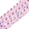 Baking Paint Electroplate Transparent Glass Beads Strands EGLA-Q136-03A-09-1