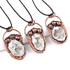 Natural Druzy Agate Pendants PW-WGF8F92-01-1