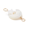 Natural Freshwater Shell Moon with Star Links Connector Charms PALLOY-JF05182-3