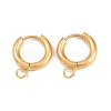 316 Stainless Steel Huggie Hoop Earring Findings X-EJEW-B158-01A-G-1
