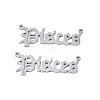 304 Stainless Steel Connector Charms STAS-N095-136E-1