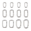 12Pcs 4 Styles Brass Spring Gate Rings KK-HS0002-19-1