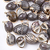 Electroplate Spiral Shell Pendants LS-SSHEL-T009-06-1