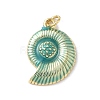 Sea Animals Brass Enamel Pendants KK-B155-02C-G-2