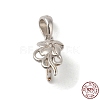 Rhodium Plated 925 Sterling Silver Ice Pick Pinch Bails STER-NH0001-20P-1