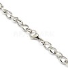 Fashionable 304 Stainless Steel Side Twisted Chain Necklaces STAS-A028-N073P-3