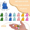 49Pcs 7 Styles Opaque Resin Pendants RESI-SZ0003-47-2