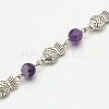 Handmade Tibetan Style Fish Pendant Chains for Necklaces Bracelets Making AJEW-JB00093-04-1