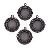 Tibetan Style Alloy Pendant Cabochon Settings TIBE-T003-08R-NR-1