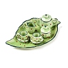Porcelain Tea Set Decorations SJEW-R008-2
