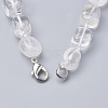 Natural Quartz Crystal Graduated Beaded Necklaces NJEW-S410-13-3