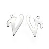 Tarnish Resistant 304 Stainless Steel Letter Charms LS-STAS-F039-01V-P-2