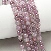 Natural Purple Madagascar Rose Quartz Beads Strands G-Z115-C02-6mm-1