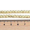 Baking Paint Electroplated Synthetic Non-magnetic Hematite Beads Strands G-H072-A01-01E-4