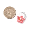 Glass Seed Beaded Moon & Flower Pendants PALLOY-MZ01185-03-2
