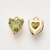 Brass Cubic Zirconia Charms KK-T048-048G-NF-2