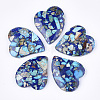 Assembled Synthetic Imperial Jasper and Natural Lapis Lazuli Pendants G-S329-053-1