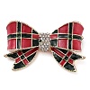 Zinc Alloy Crystal Rhinestone Bowknot Brooches JEWB-I031-01A-1