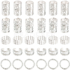 200Pcs 5 Styles Iron Hair Coil Cuffs AJEW-SC0003-88-1