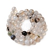 Dyed & Heated Natural Agate Beads Strands G-P539-D01-04-3