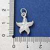 925 Sterling Silver Starfish Pendants STER-E071-02S-01-3