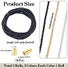 15M 3 Colors Braided Round Soft PU Imitation Leather Cords OCOR-CL0001-11B-2
