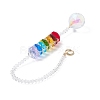 Glass Teardrop Pendant Decorations HJEW-TA00019-5