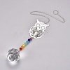 Crystal Ceiling Fan Pull Chains Chakra Hanging Pendants Prism X-AJEW-WH0021-30B-1