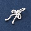 925 Sterling Silver Bowknot Charms with Jump Rings STER-M021-01S-02-2
